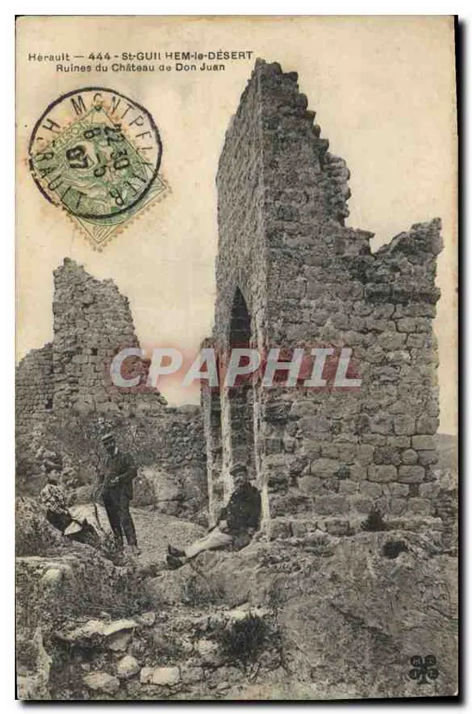 Ruinen des Schlosses Don Juan — Saint-Guilhem-le-Désert — Verlag Montpellier - Vorderseite