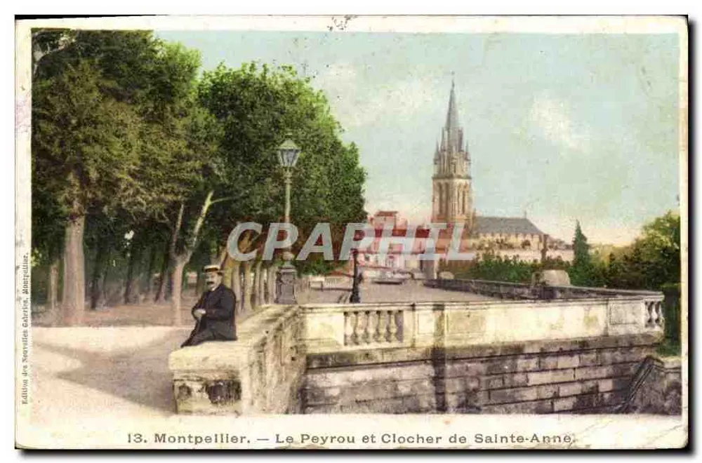Montpellier — Le Peyrou und Turm von Sainte-Anne — Ausgabe der Nouvelles Galeries, Montpellier, n°13 - Vorderseite