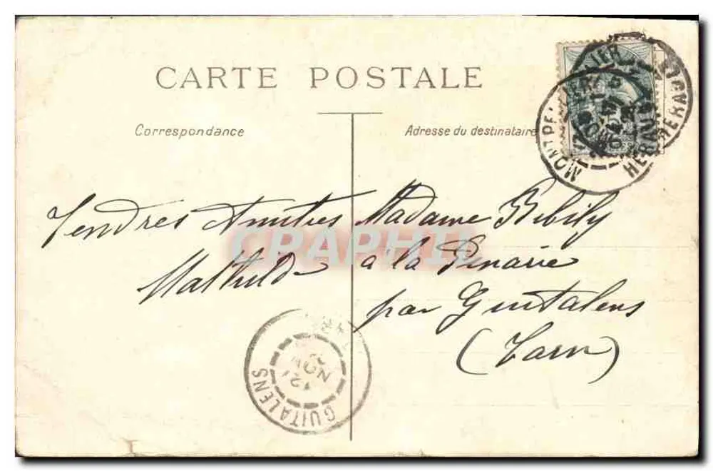 Montpellier — Le Peyrou und Turm von Sainte-Anne — Ausgabe der Nouvelles Galeries, Montpellier, n°13 - Rückseite