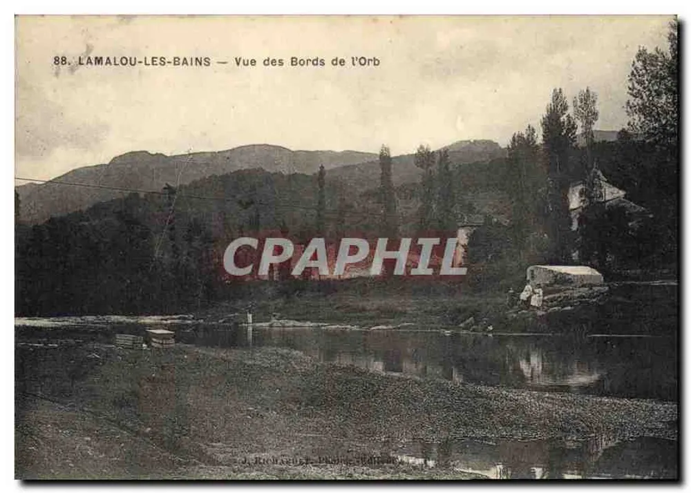 Lamalou-les-Bains — Vista de las orillas del Orb — J. Renaud, Fotógrafo - Anverso