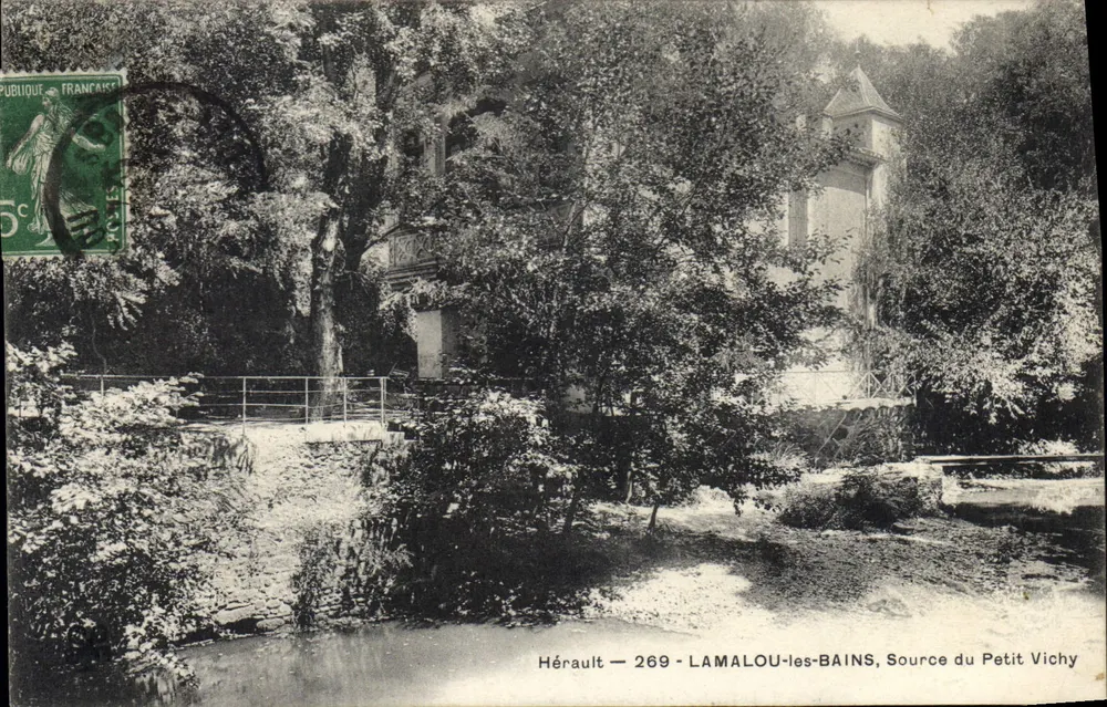 Lamalou-les-Bains — Fonte do Petit Vichy — editor Hérault 269 - Frente