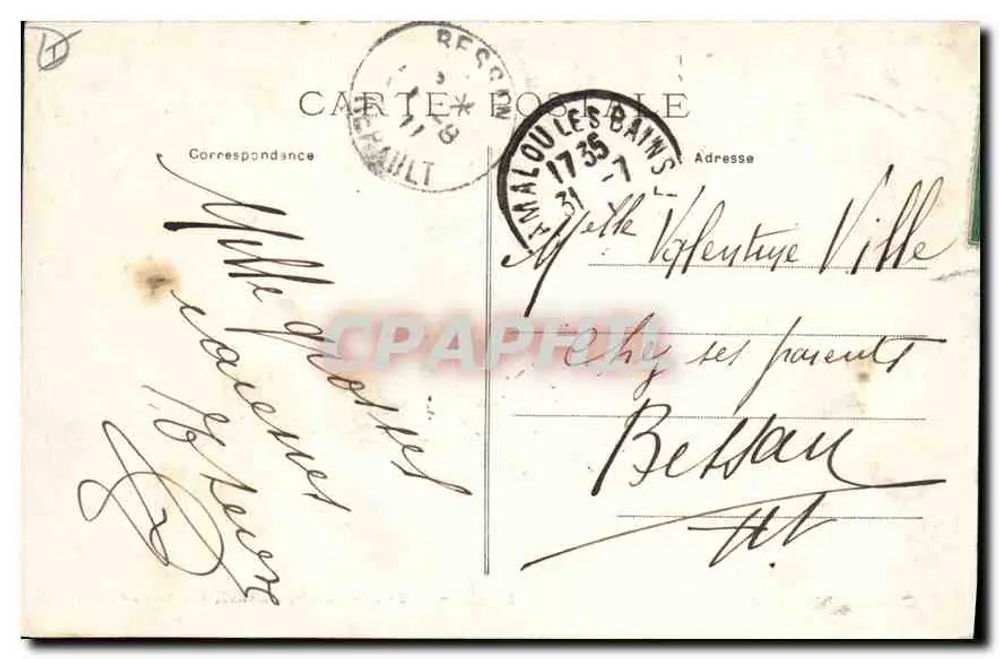 Lamalou-les-Bains — Fonte do Petit Vichy — editor Hérault 269 - Verso