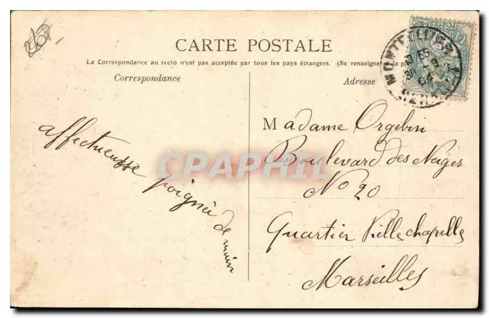 Montpellier — Arco do Triunfo e Palácio de Justiça — Edição das Novas Galerias, n°6 - Verso