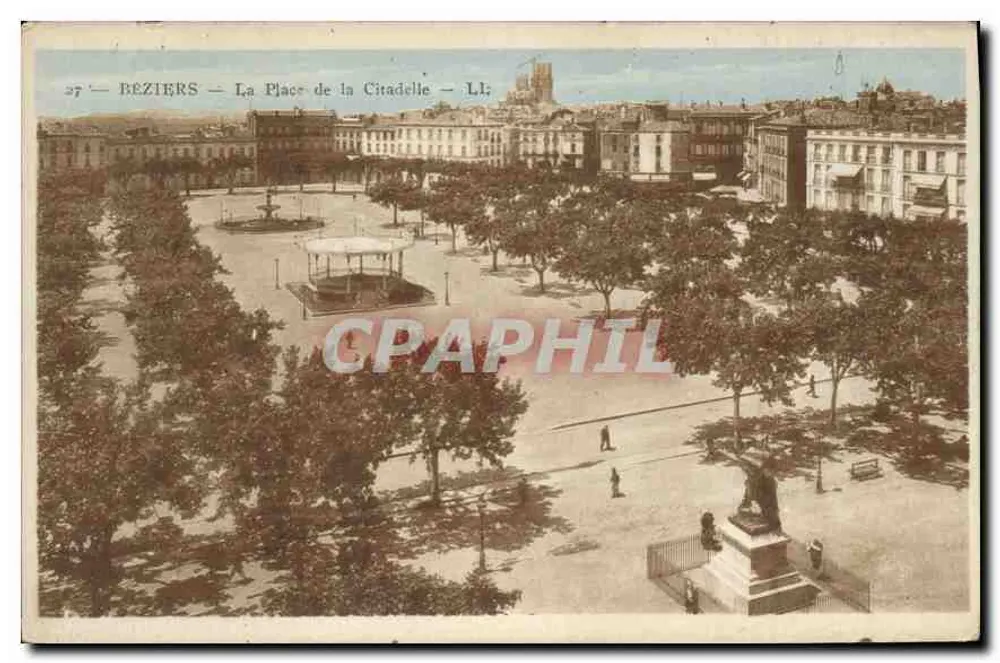 Reziers — A Praça da Cidadela — LL: 27 - Frente