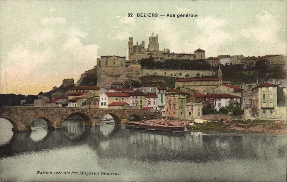 Béziers — Vista geral — Edição especial dos Magasins Modernes - Frente