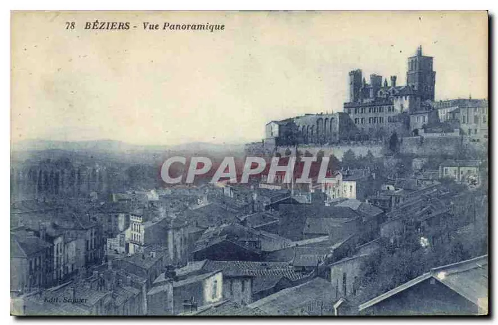 BÉZIERS - Visão Panorâmica — Editor K. All. Séguier, n° 78 - Frente