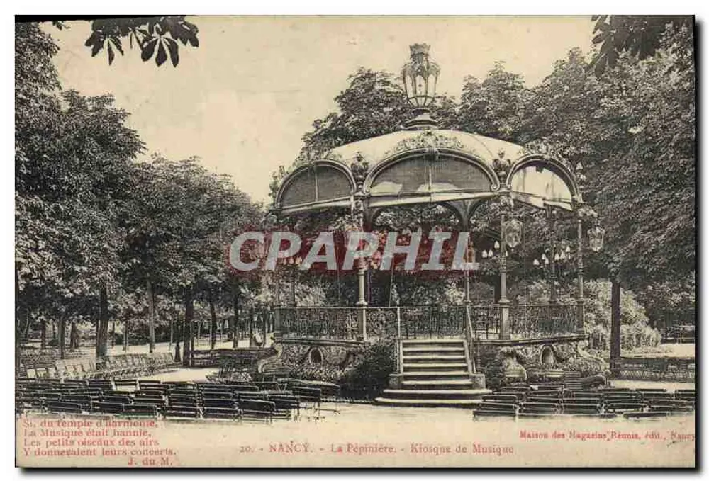 NANCY - La Pépinière - Musikkiosk — Maison des Magasins Réunis, Verlag Nancy - Vorderseite