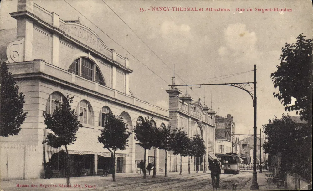 Nancy-Thermal und Sehenswürdigkeiten — Rue du Sergent-Blandan — Maison des Magasins Réunis, Verlag, Nancy - Vorderseite