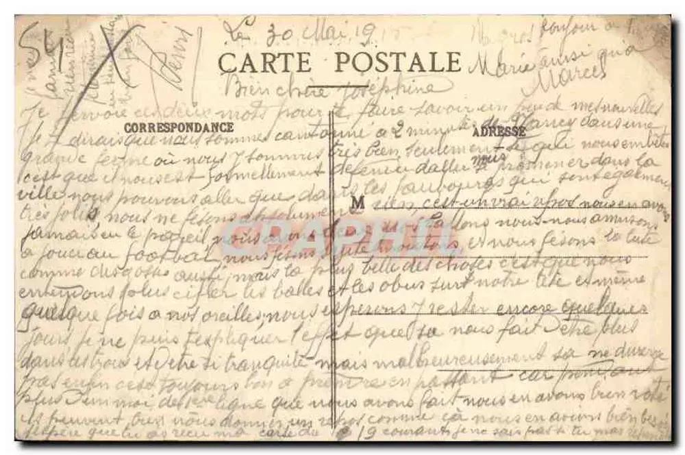 NANCY - Place Saint-Jean — trem e pedestres — Imprimeries Balaïdes de Nancy, n°70 - Verso
