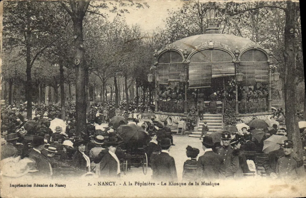 NANCY - Am Züchtungsgarten - Der Musikkiosk — Imprimeries Réunies de Nancy, n°2 - Vorderseite