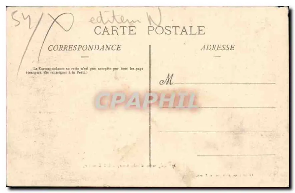 37º Regimento de Infantaria - A Enfermaria - Nancy - Verso