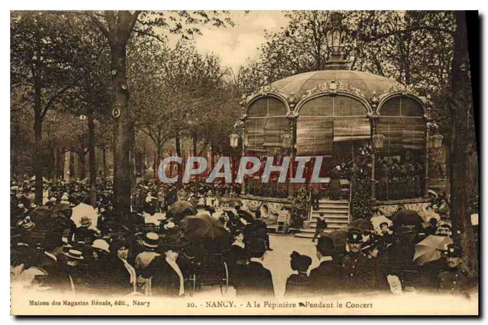NANCY - Am Gartensaal während des Konzerts — Maison des Magasins Rounis, Verlag, Nauvy - Vorderseite