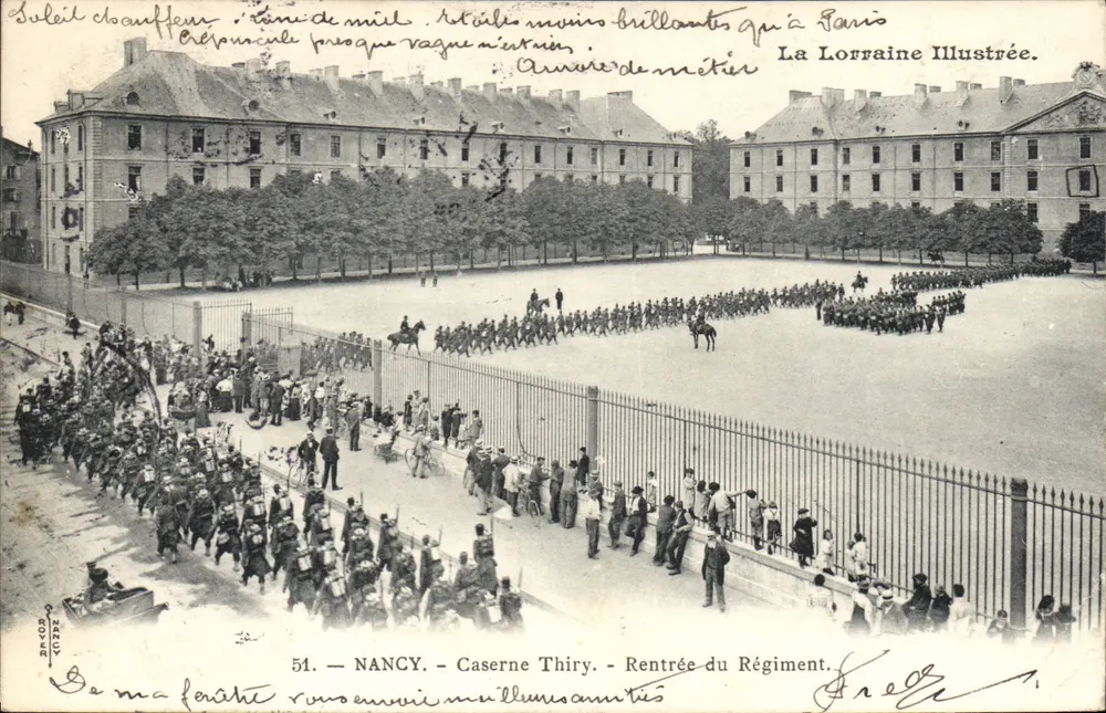 Nancy — Kasernen Thiry — Regimentelle Rückkehr — La Lorraine Illustrée, n°51 - Vorderseite