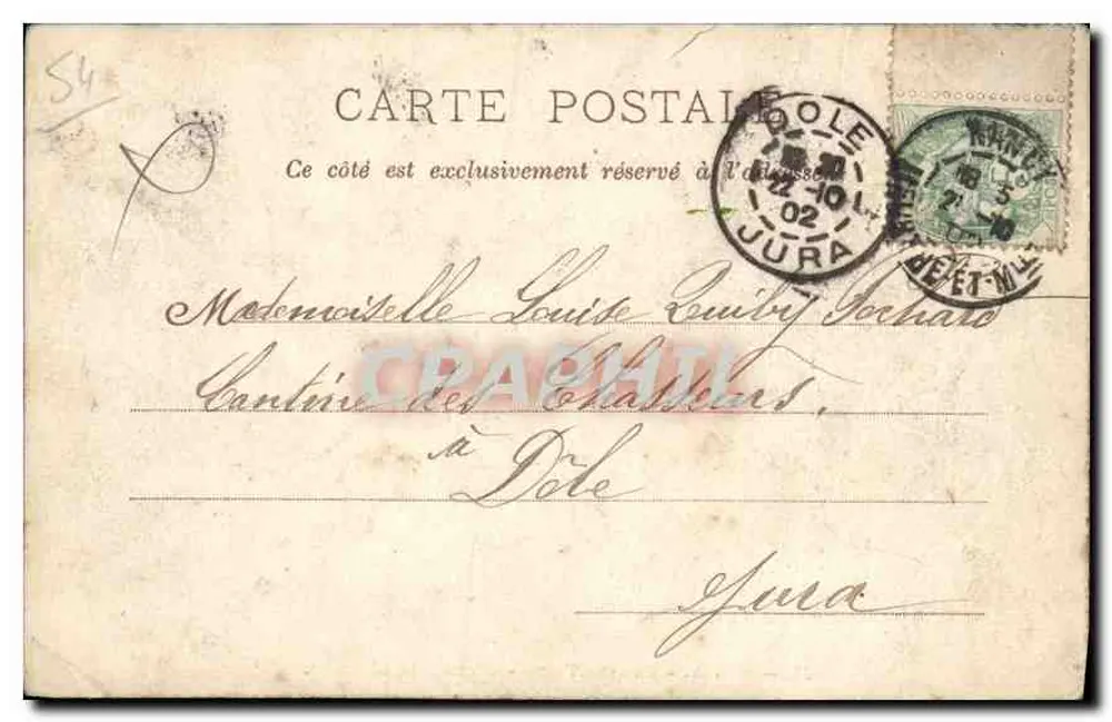 Nancy — Caserne Thiry — Retorno do Regimento — Louise - Verso