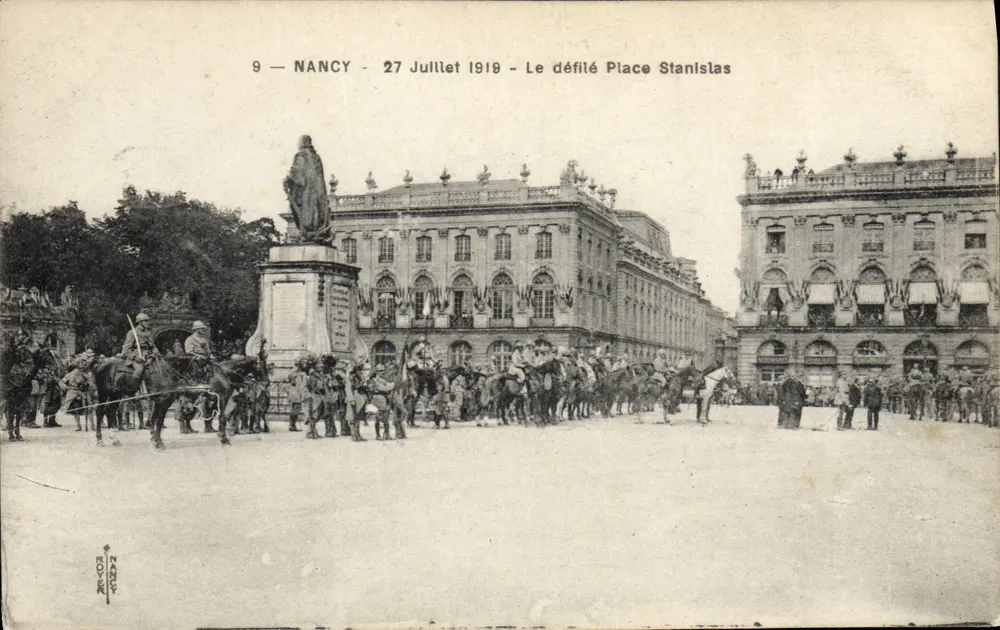Nancy — Militärparade auf der Place Stanislas — 27. Juli 1919 — NANCY 9 - Vorderseite