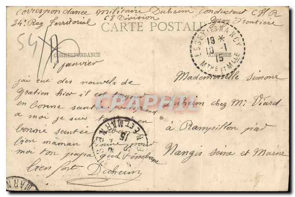 Nancy - Porta da Cidadela (1598) sobrecarregada por uma Estátua do Duque Charles III, por Viard (1863) - Verso