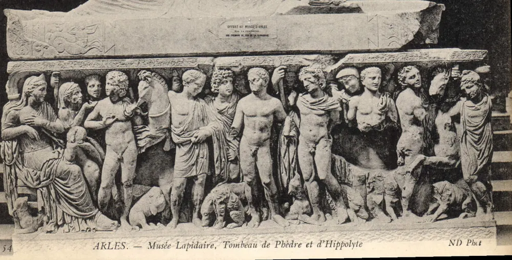 Arles — Museu Lapidário, Túmulo de Pbdère e de Hippolyte — Editor ND Pht, n° 54 - Frente