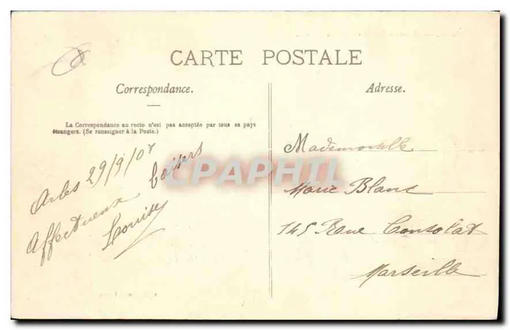Arles — As Arênes (exterior) — Coleção J. Loizey — n° 150 bis - Verso