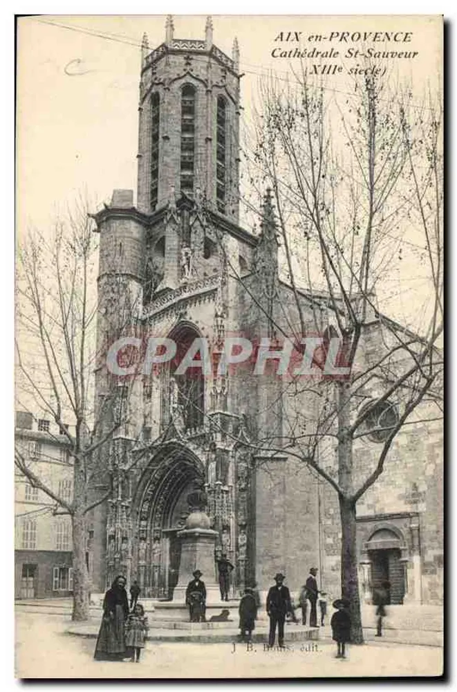 Aix-en-Provence — Kathedrale Saint-Sauveur (13. Jahrhundert) — J. B. Brous, Verlag - Vorderseite