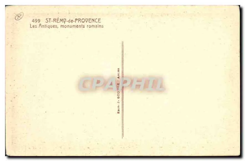Kirche von Saint-Rémy-de-Provence — Verlag J. Ophion, n° 499 - Rückseite