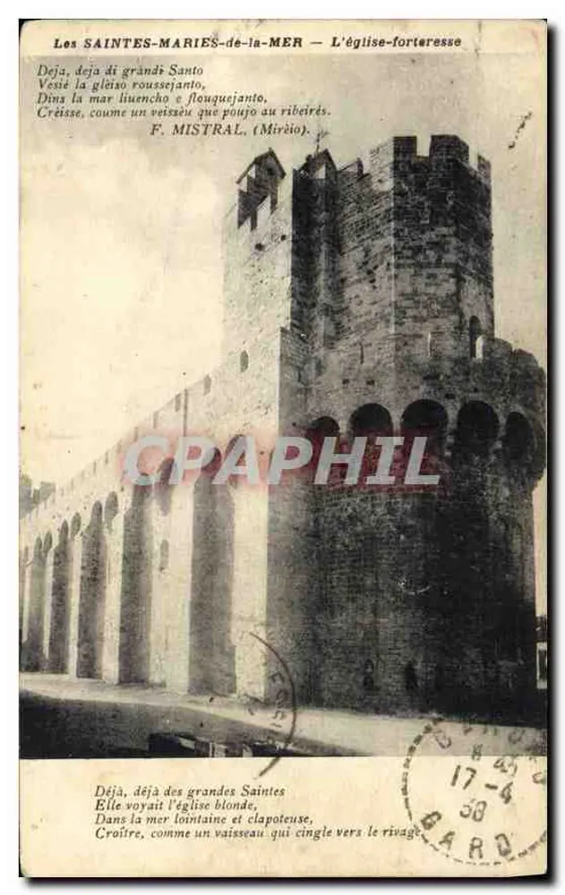 Les SAINTES-MARIES-de-la-MER — Die Kirche-Festung — Verlag BARO, Nr. 50 - Vorderseite