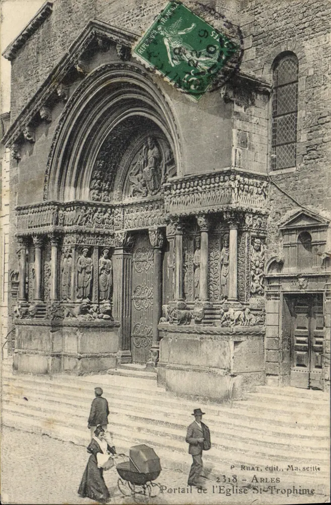 Portal der Kirche Saint-Trophime — Arles — Verleger P. Ruat, Nr. 2318 - Vorderseite