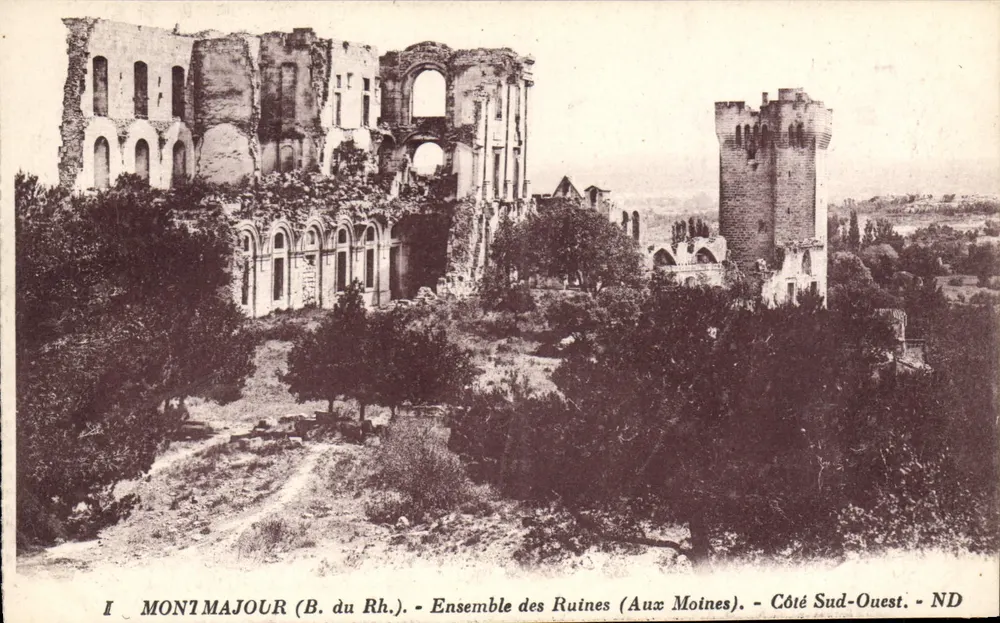Montmajour (B. du Rh.) — Ensemble der Ruinen (Aux Moines) — Südwestseite — ND - Vorderseite