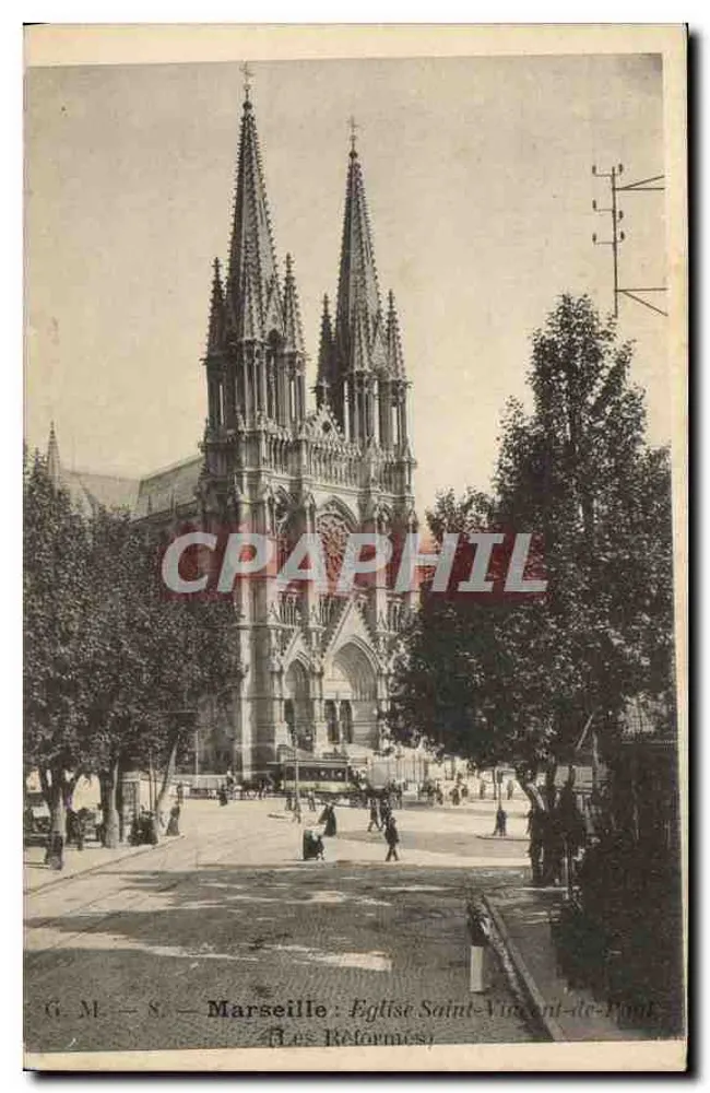 Marselha : Igreja de São Vicente de Paulo — As Reformadas — G.M.-S. - Frente