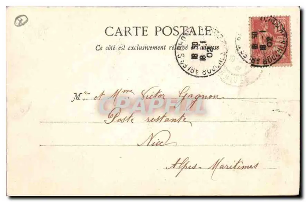 Arles — Die Arenen — Aufführung von Mireille, geleitet vom Dichter Mistral - Rückseite
