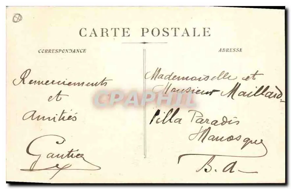 Marseille - Ansicht der Allées de Meilhan und der Capucines — Edition des Nouvelles Galeries, Nr. 52 - Rückseite