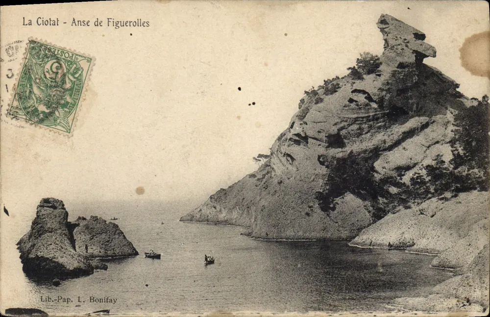 La Ciotat - Anse de Figuerolles — Lib. Pap. Bonifay, n°1 - Recto