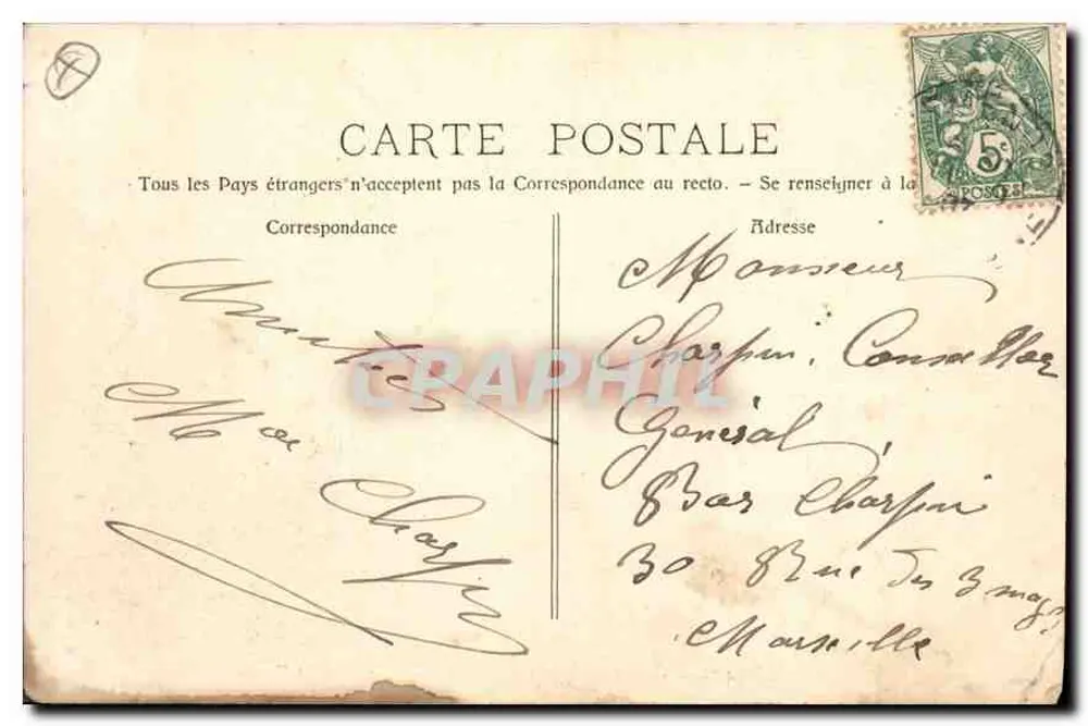 Gémenos — Die Kapelle von St Martin in St-Pons — Phototypie E. Lacour Marseille 3423 - Rückseite