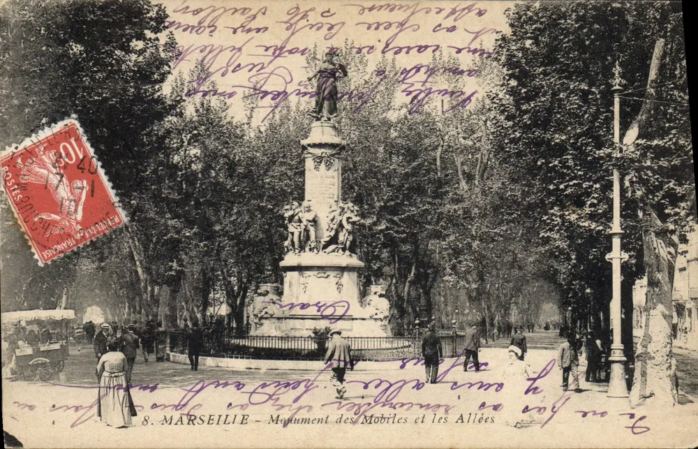 Marseille — Denkmal der Mobiles und die Alleen - Vorderseite