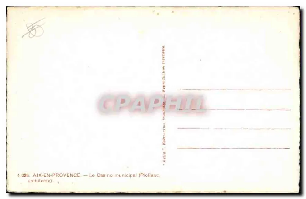 Aix-en-Provence — Le Casino municipal — Rella - Rückseite