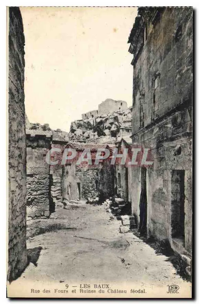 Les Baux — Rue des Fours und Ruinen des feudalen Schlosses — N.B. Hol. n°9 - Vorderseite