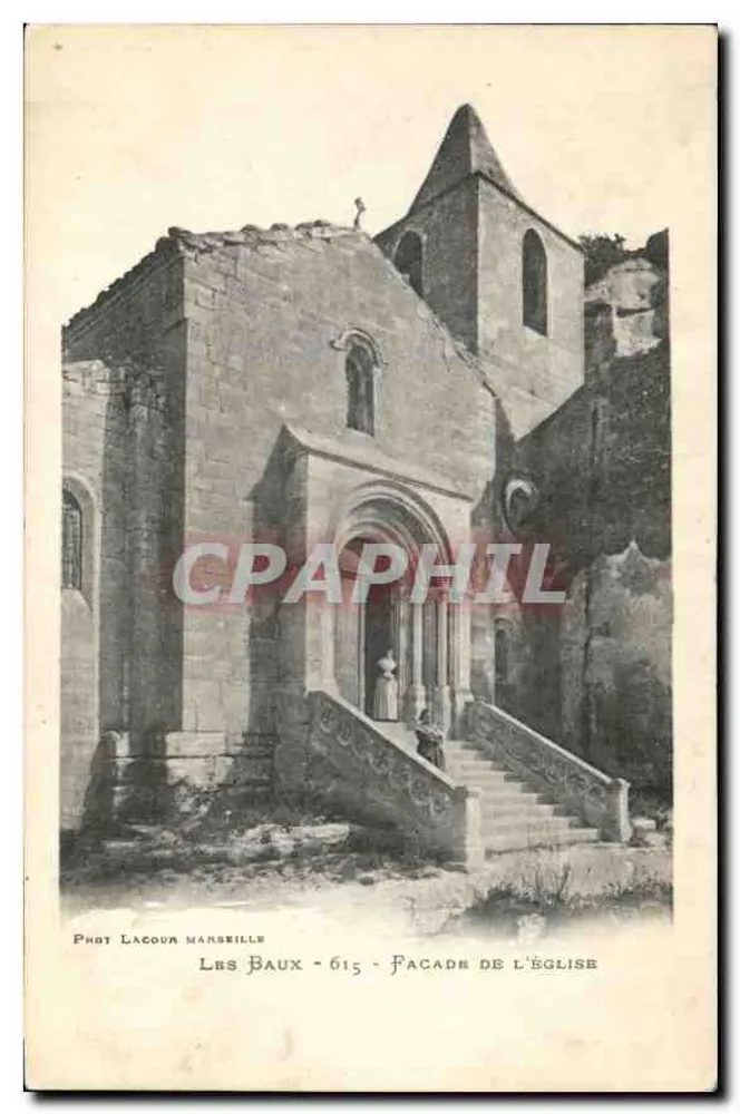 Les Baux - Fachada da igreja — Fot. Lacour, Marseille, n°615 - Frente