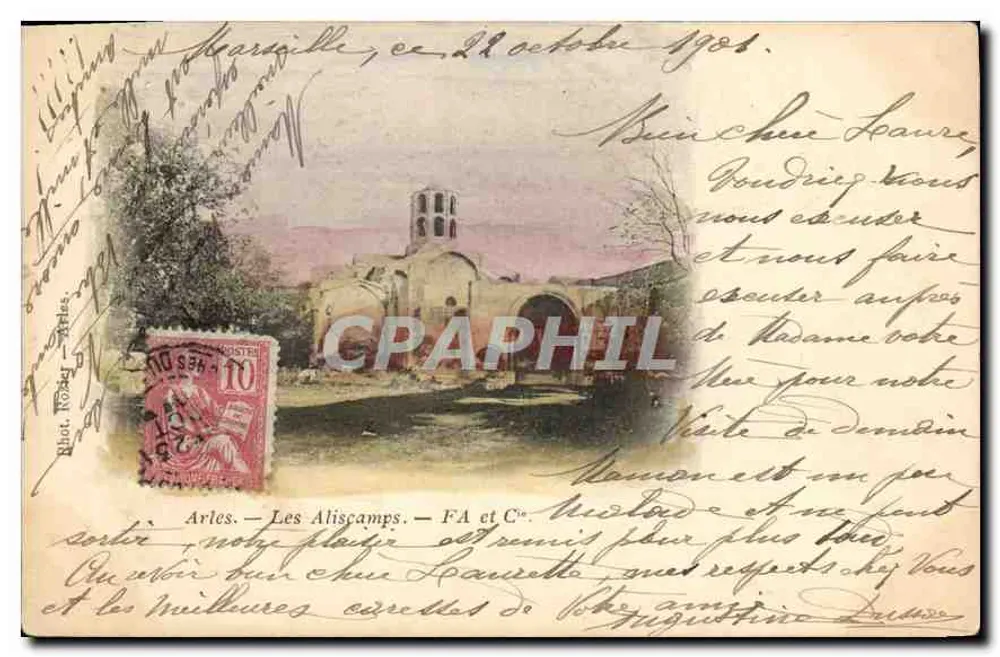 Arles — Les Aliscamps — wydawca: Riot, Nîmes - Awers