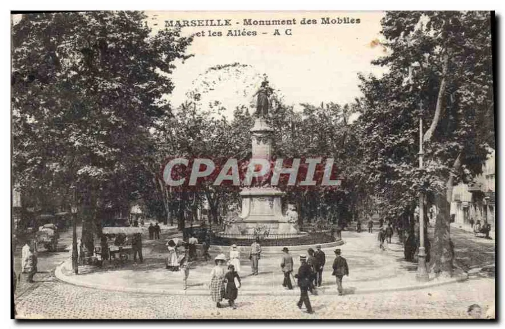 Marseille - Monument des Mobiles und die Allées - A C - Vorderseite