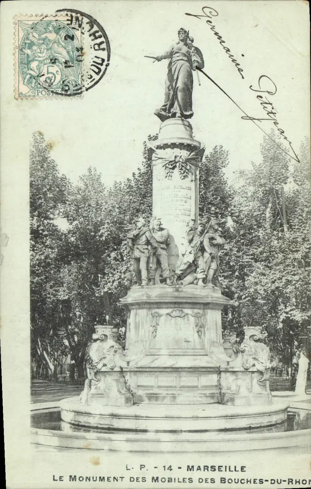 Das Denkmal der Mobiles der Bouches-du-Rhône — Marseille — L.P. 14 - Vorderseite