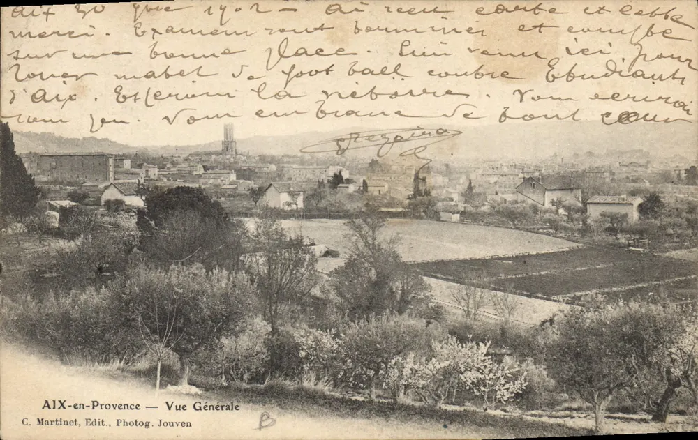 Aix-en-Provence — Vista Geral — C. Martinet, Fotografia de Jouven - Frente