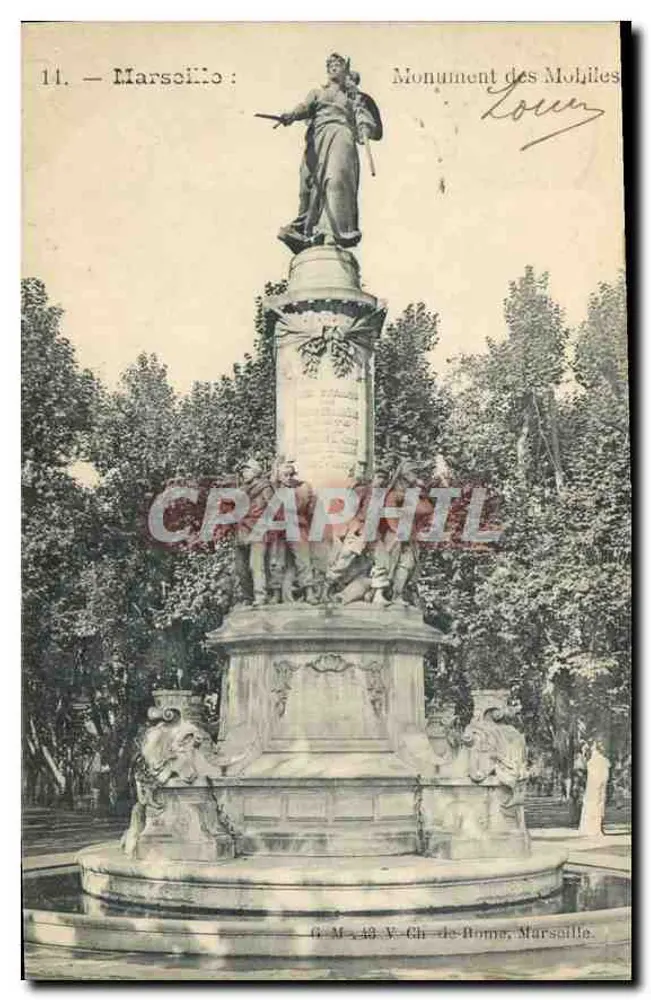Marseille : Monument des Molières — G. M. - 43 V. Ch. de Rome, Marseille - Frente