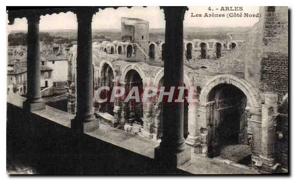 Arles — De Arenen (Noordzijde) — Uitgever: Drukkerij A. Vasseur, n°4 - Voorkant
