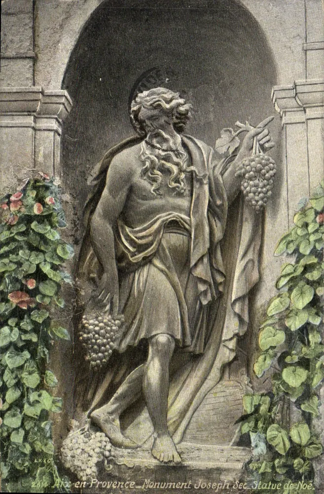 Aix-en-Provence — Monument Joseph Sec — Estátua de Noé - Frente