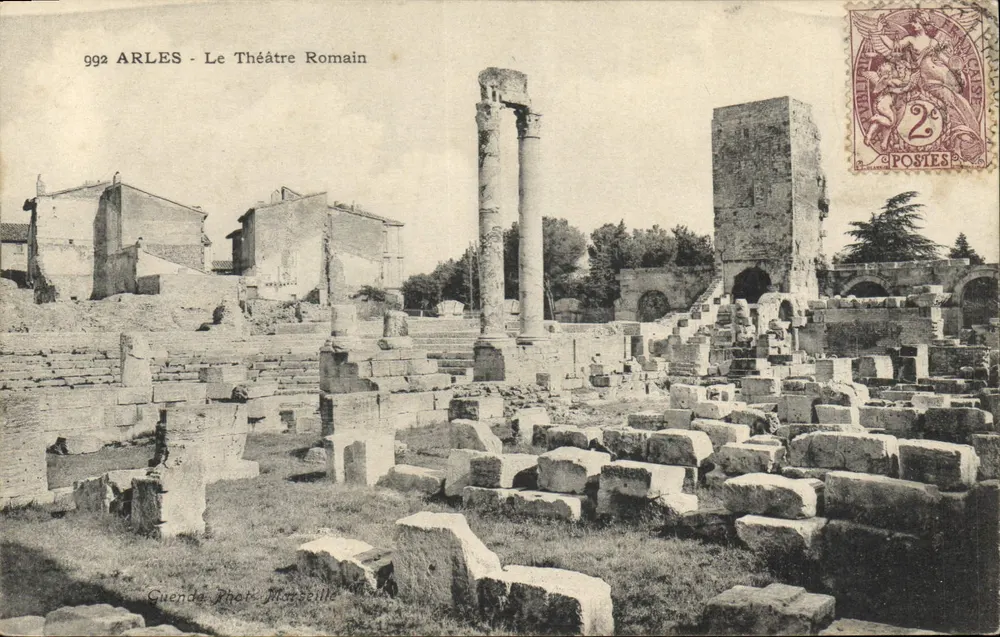 Arles - Het Romeinse Theater — Guendé, Marseille, n° 992 - Voorkant