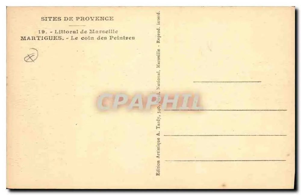Martigues — Der Malerwinkel — Édition Artistique A. Tardy - Rückseite