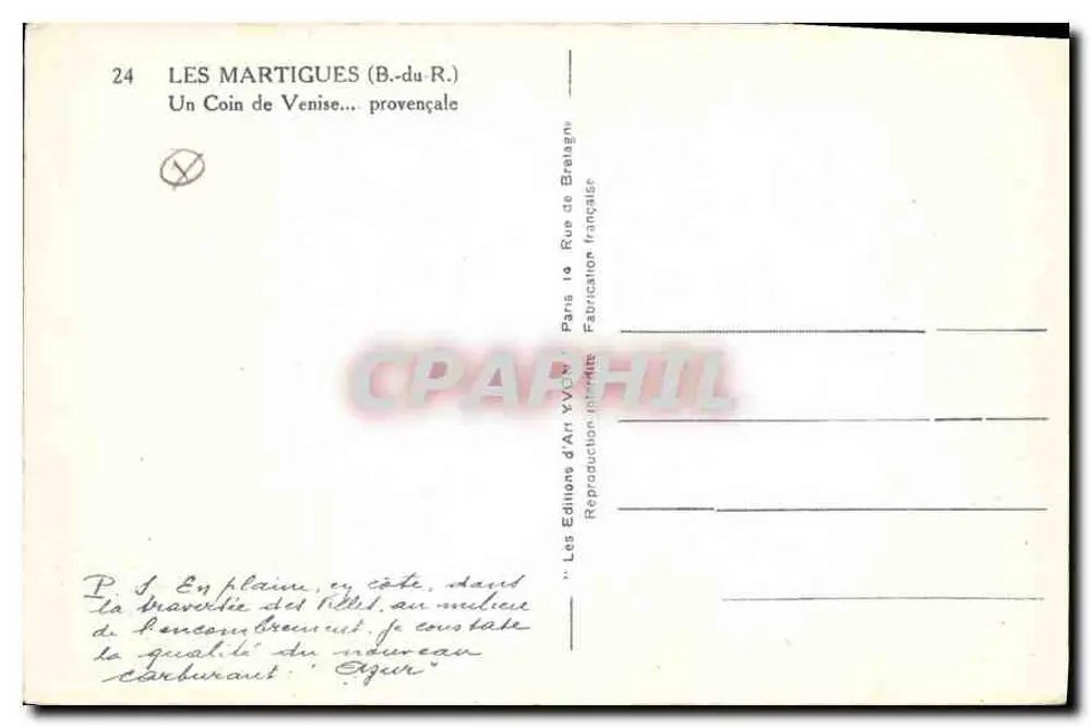 Les Martigues (B.-du-R.) — Ein Stück Venedig... provenzalisch — Les Éditions d'Art Yvon - Rückseite