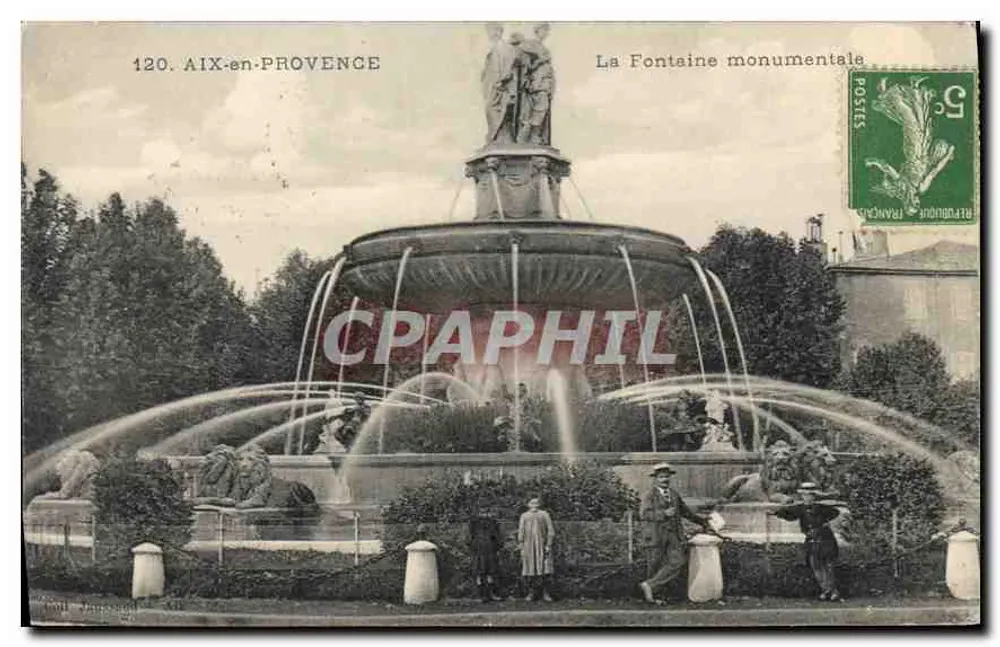 Aix-en-Provence — Die monumentale Fontaine — Verlag nicht sichtbar, Seriennummer 120 - Vorderseite