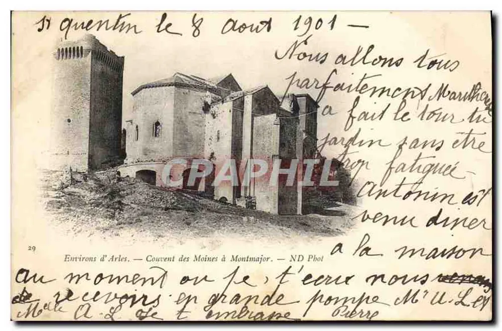 Vista de Arles — Mosteiro dos Monjos em Montmajour — ND Phot - Frente
