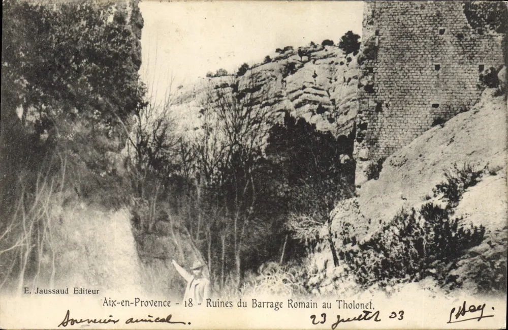 Ruinen des römischen Dams in Tholonet — Aix-en-Provence - 18 — E. Jaussaud Verlag - Vorderseite