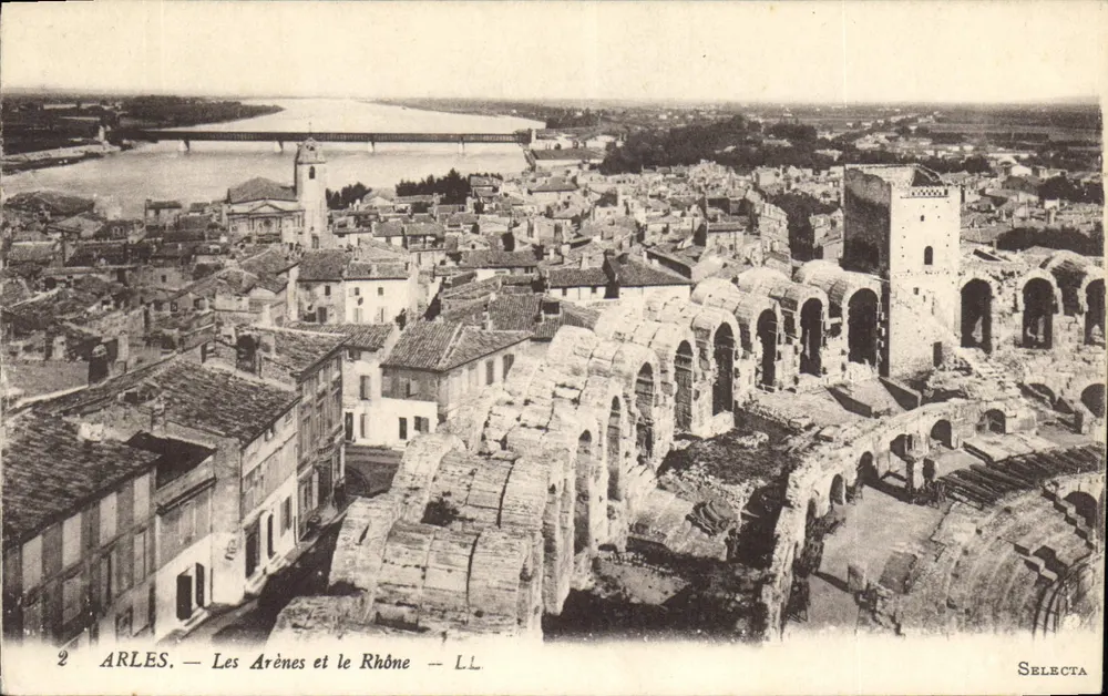 Arles — As Arenas e o Rio Rhône — Selecta - Frente